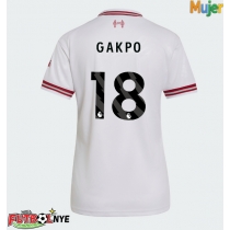 Camiseta Liverpool Cody Gakpo #18 Visitante Equipación para mujer 2026-27 manga corta